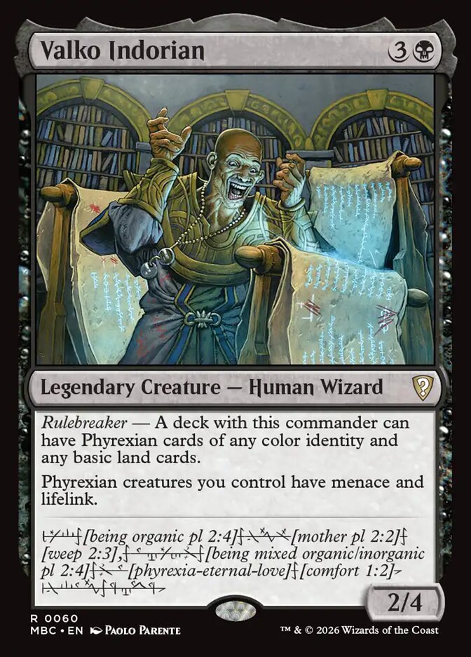 Valko Indorian, carta de Mystery Booster Commander Edition (Divulgação/Wizards of the Coast)