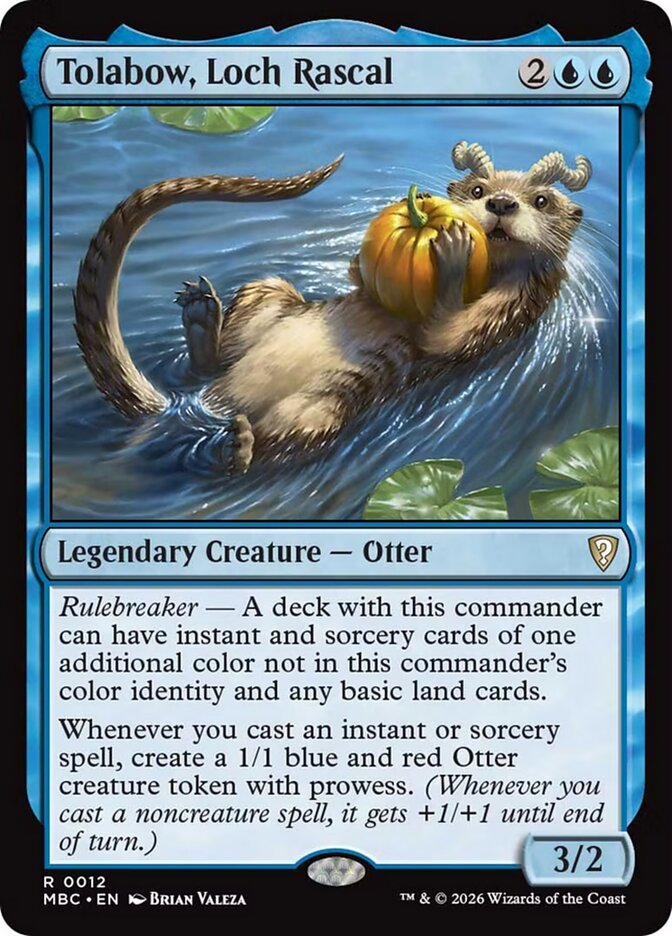 Tolabow, Loch Rascal, carta de Mystery Booster Commander Edition (Divulgação/Wizards of the Coast)