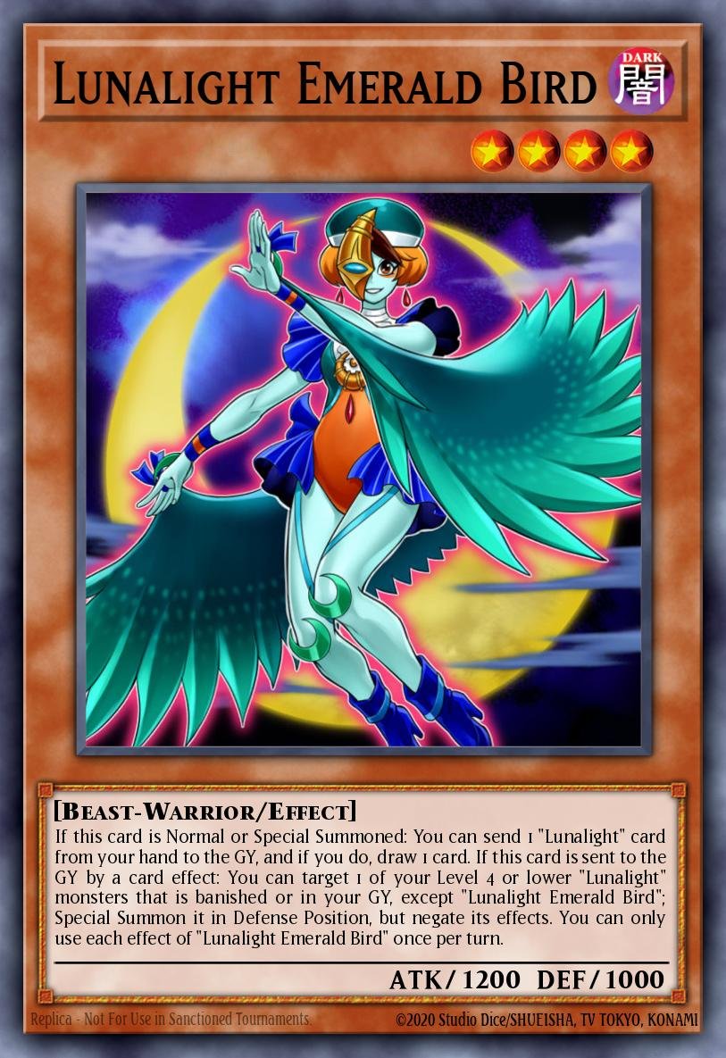Pássaro Esmeralda Luzlunar - Legendary Arc-V Decks