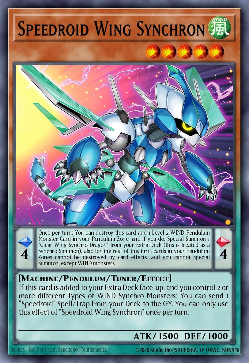 Speedroid Wing Synchron - Legendary Arc-V Decks