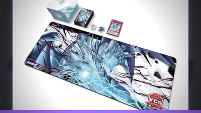Conjunto de duelo do Blue-Eyes Ultimate Dragon no YCS Japan Tokyo 2026 (Divulgação/Konami, via YGOrganization)