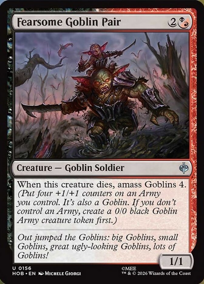 Fearsome Goblin Pair, O Hobbit (Divulgação/Wizards of the Coast)