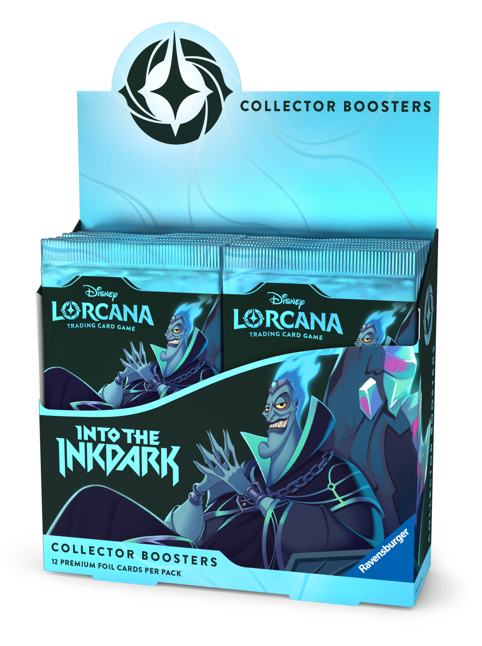 Collector Boosters de Into the Inkdark, produto novo anunciado no painel de Lorcana no D23 2026 (Divulgação/Ravensburger, ©Disney)