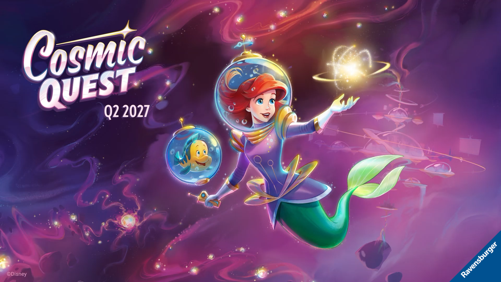 Cosmic Quest, coleção de 2027 anunciada no painel de Lorcana no D23 2026 (Divulgação/Ravensburger, ©Disney)