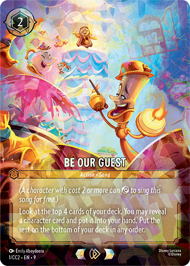 Song Card Be Our Guest, Curator's Collection A Bela e a Fera (Divulgação/Ravensburger, ©Disney)