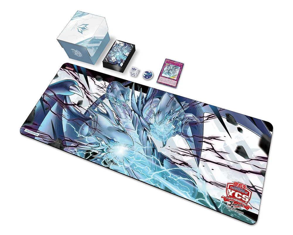 Conjunto de duelo do Blue-Eyes Ultimate Dragon no YCS Japan Tokyo 2026 (Divulgação/Konami, via YGOrganization)