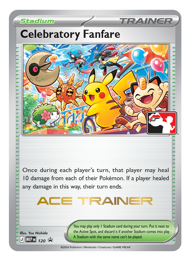 Fanfarra de Celebração, promo do Ace Trainer 2026 (Divulgação/The Pokémon Company)