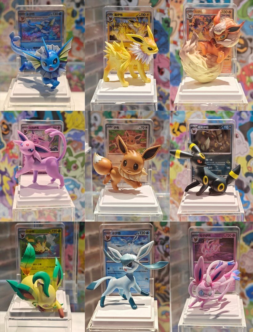 As cartas reverse holo da coleção (Divulgação/Pokémon China, via PokéBeach)