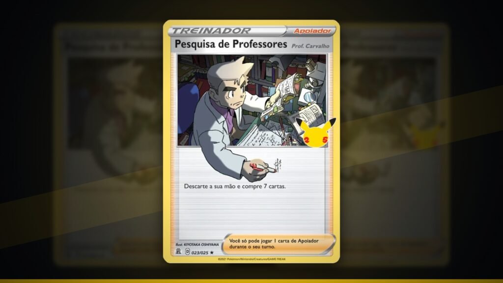 Pesquisa de Professores, a principal staple de GLC no Pokémon TCG (Divulgação/The Pokémon Company)