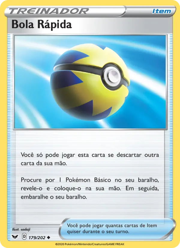 Bola Rápida (Quick Ball), Espada e Escudo (Divulgação/The Pokémon Company)
