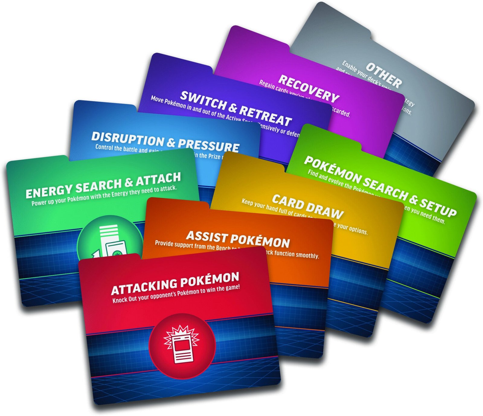 Divisórias etiquetadas do Deck Crafter’s Collection (Divulgação/The Pokémon Company International)